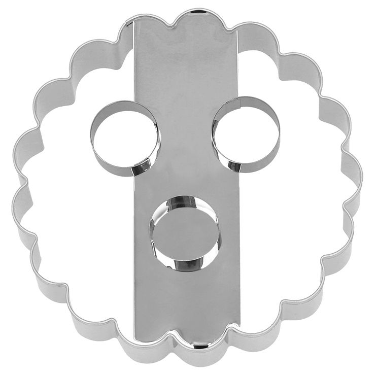 Ausstecher XL-Linzer 3 Löcher ca. 10cm Edelstahl