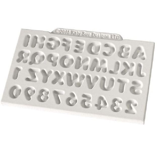 Silikonform zum Modelliern mini Buchstaben und Zahlen