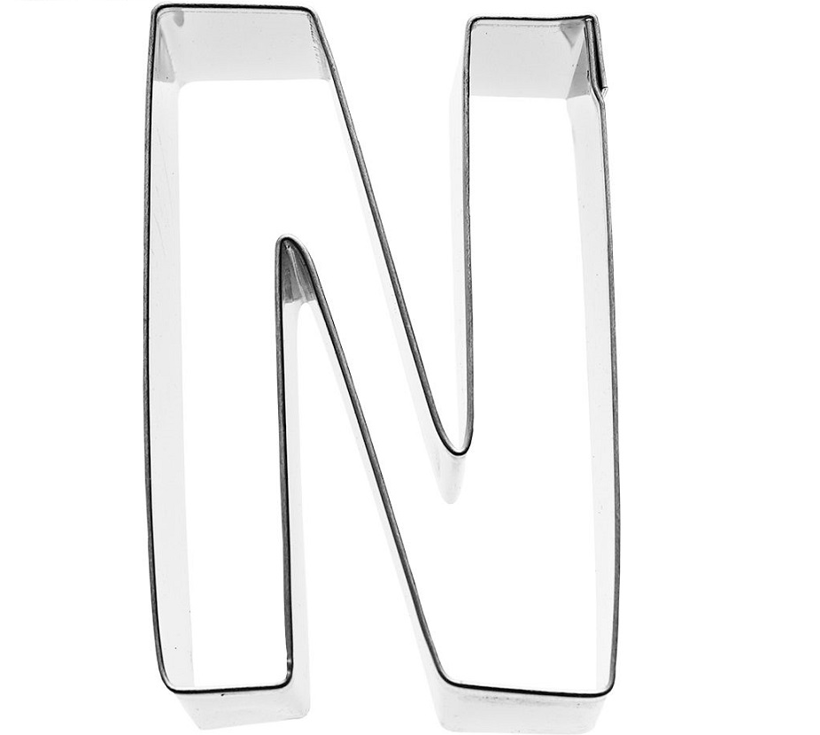 Ausstecher Buchstabe N 6cm Edelstahl