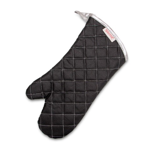 Backhandschuhe schwarz mit langem Schaft