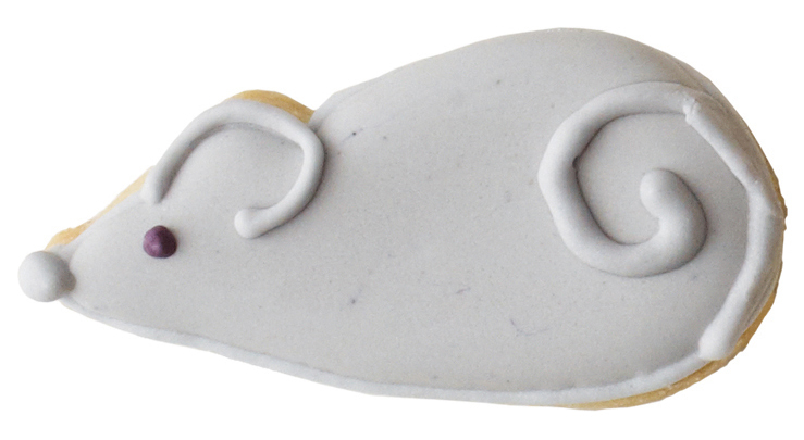 Ausstecher Mäuschen mit Innenprägung 6 cm Edelstahl