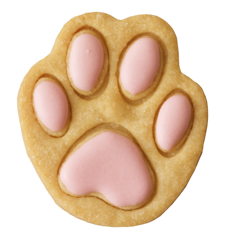 Ausstecher Pfote mit Innenprägung 6 cm Edelstahl