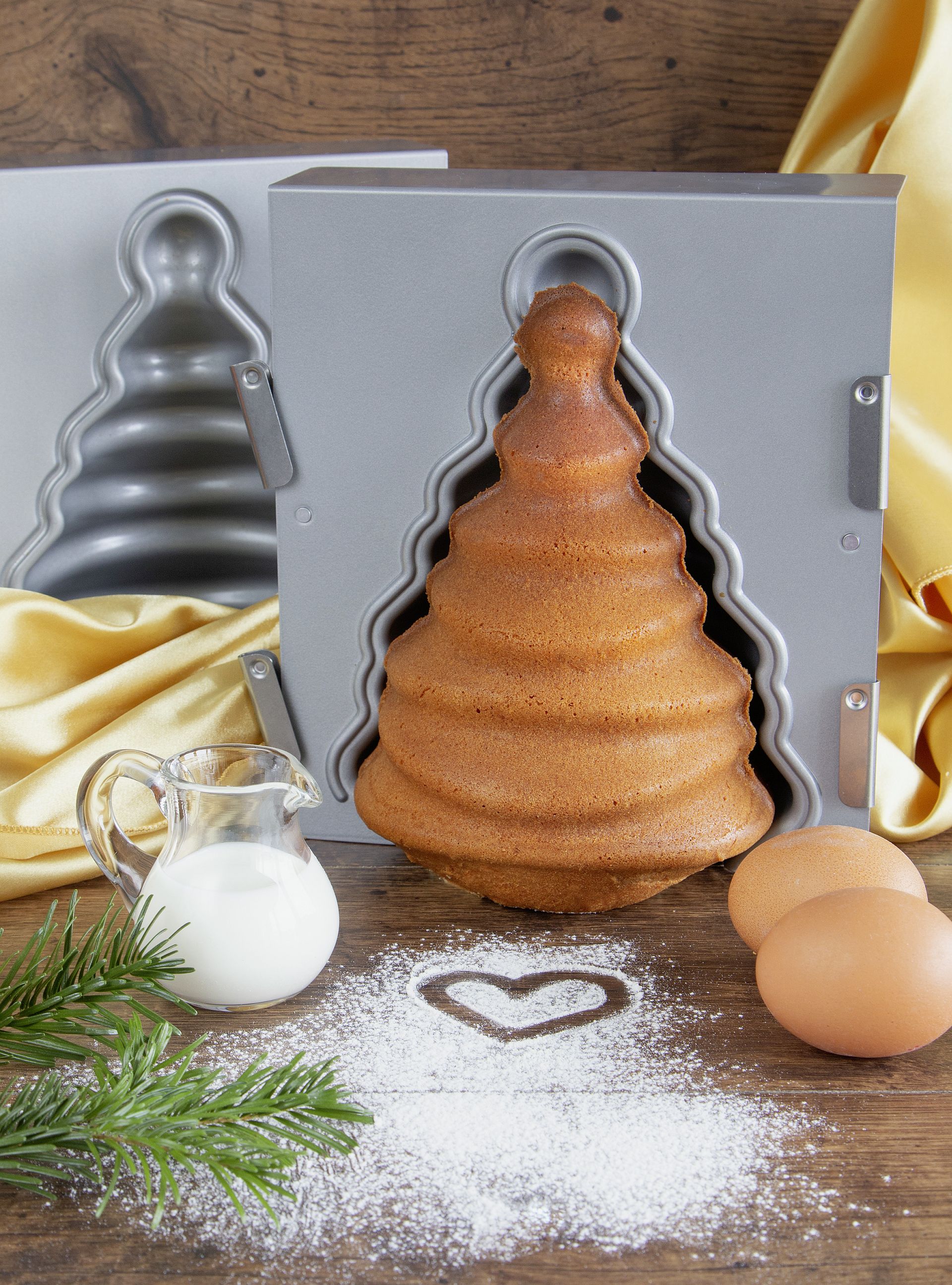 Tanne 3D-Backform 1000 ml - dein Weihnachtsbaum aus der Küche