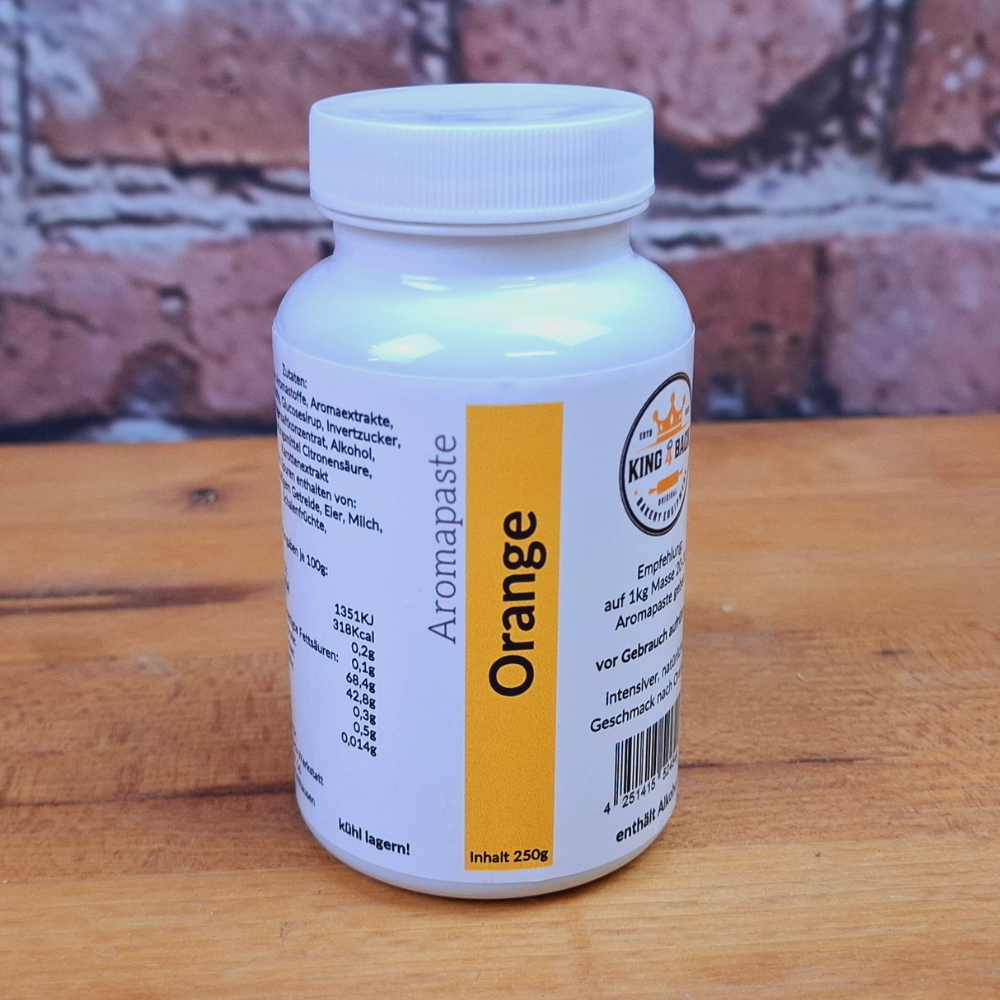 Aromapaste Orange 250g für Eis, Cupcakes, Torten und Pralinen