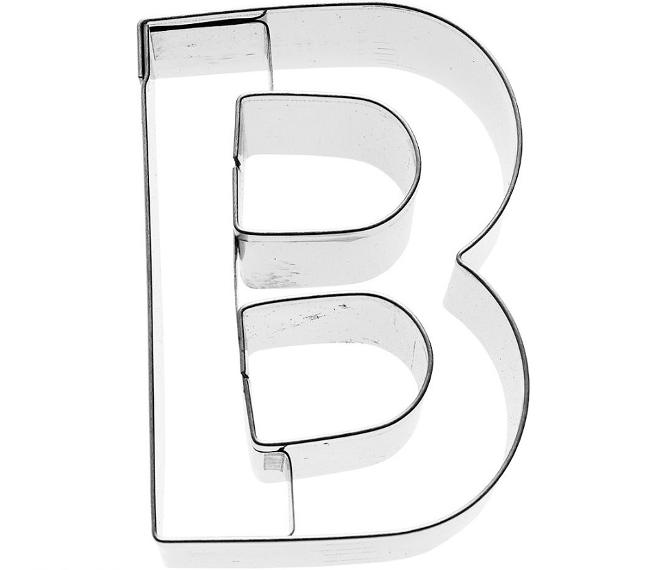 Ausstecher Buchstabe B 6cm Edelstahl