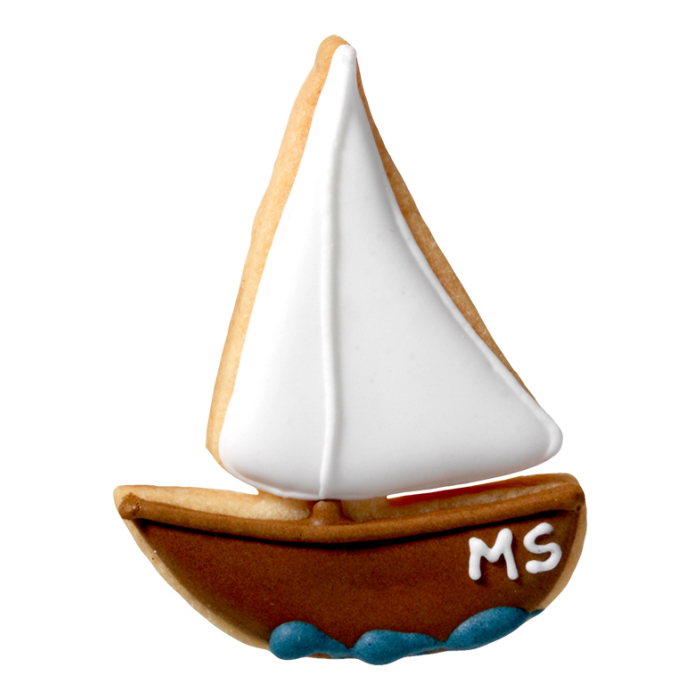 Ausstecher Segelboot 7 cm Edelstahl