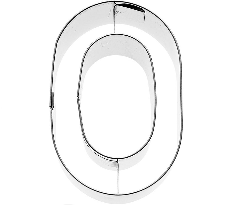 Ausstecher Buchstabe O 6cm Edelstahl