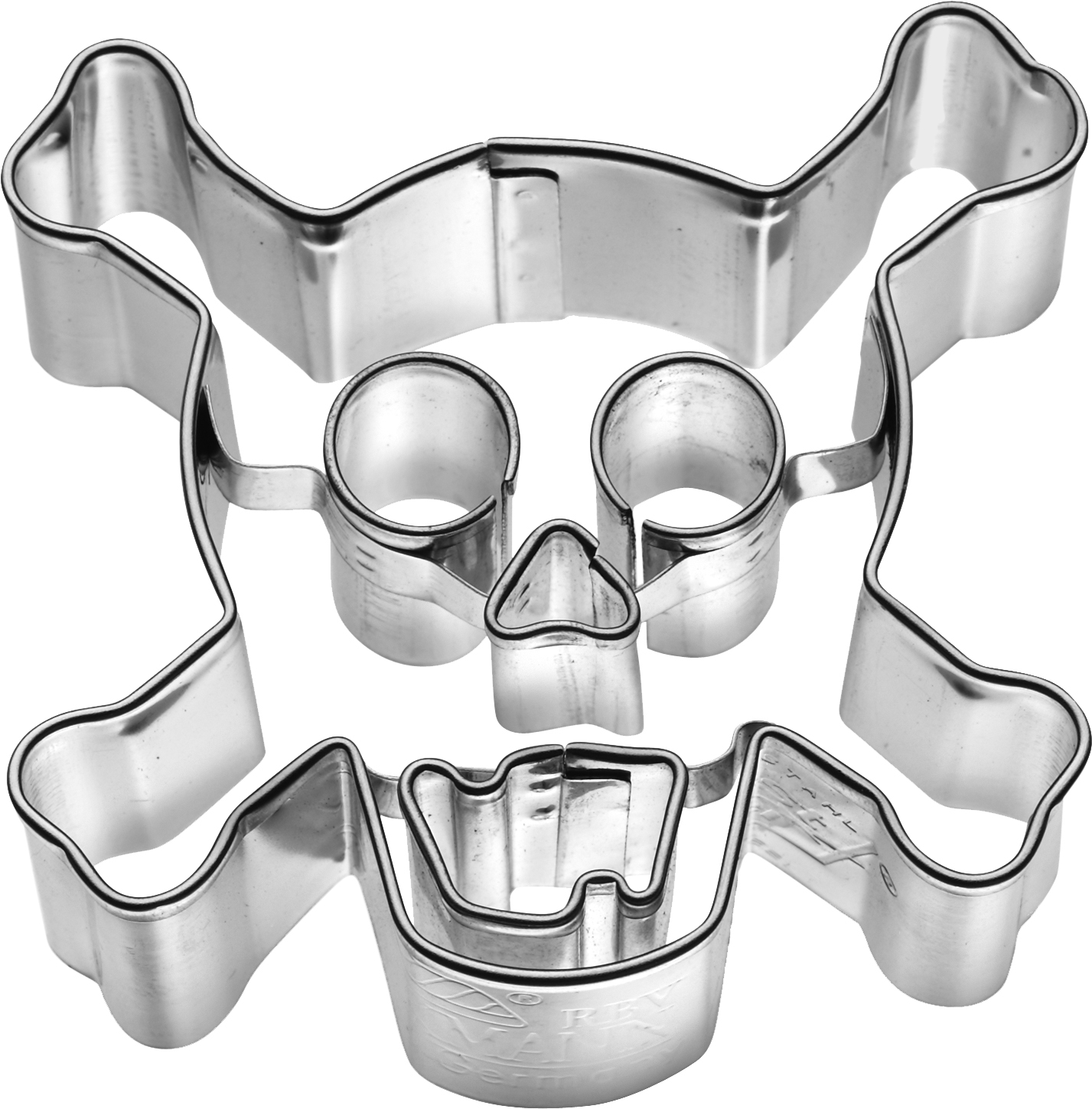 Ausstecher Totenkopf mit Innenprägung Edelstahl 7 cm