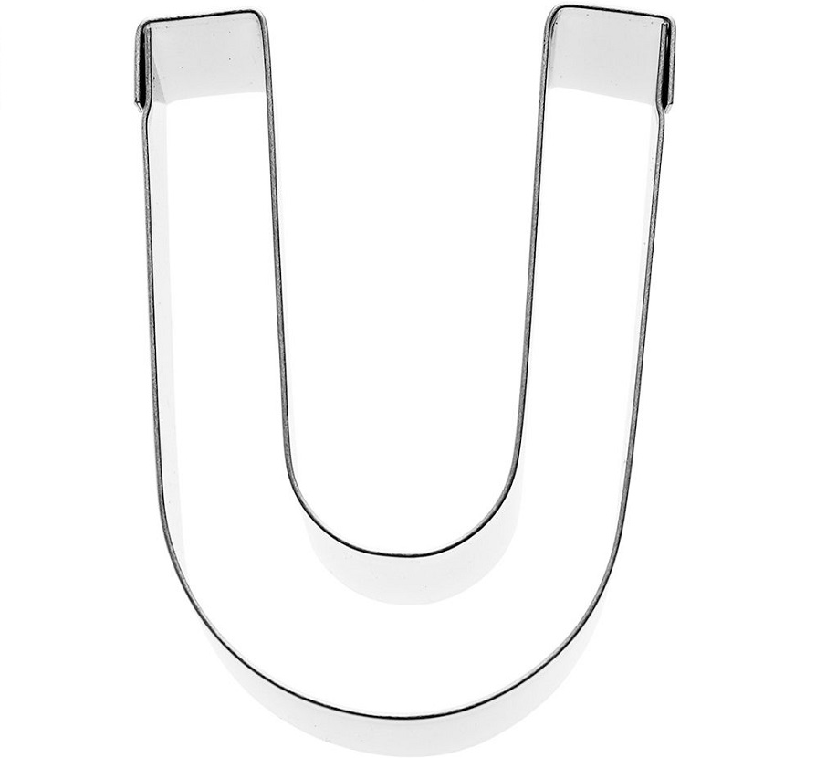 Ausstecher Buchstabe U 6cm Edelstahl