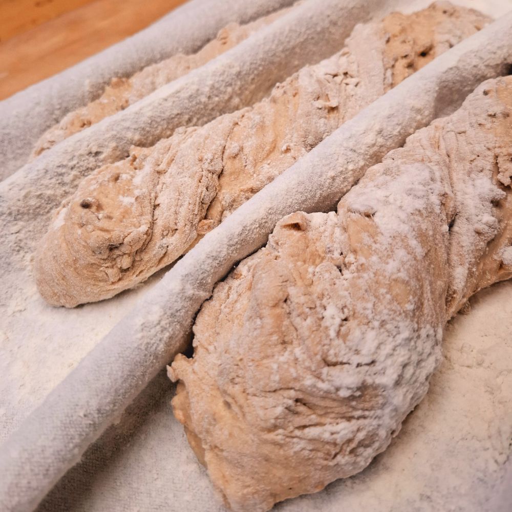 Emmer-Dinkel Wurzelbrot - mit Sonnenblumenkernen