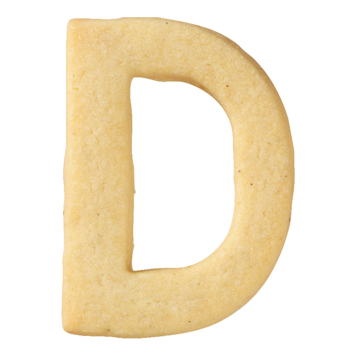 Ausstecher Buchstabe D 6cm Edelstahl