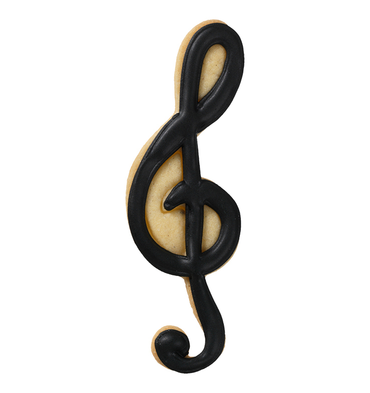 Ausstecher Notenschlüssel mit Innenprägung 11,5 cm Edelstahl