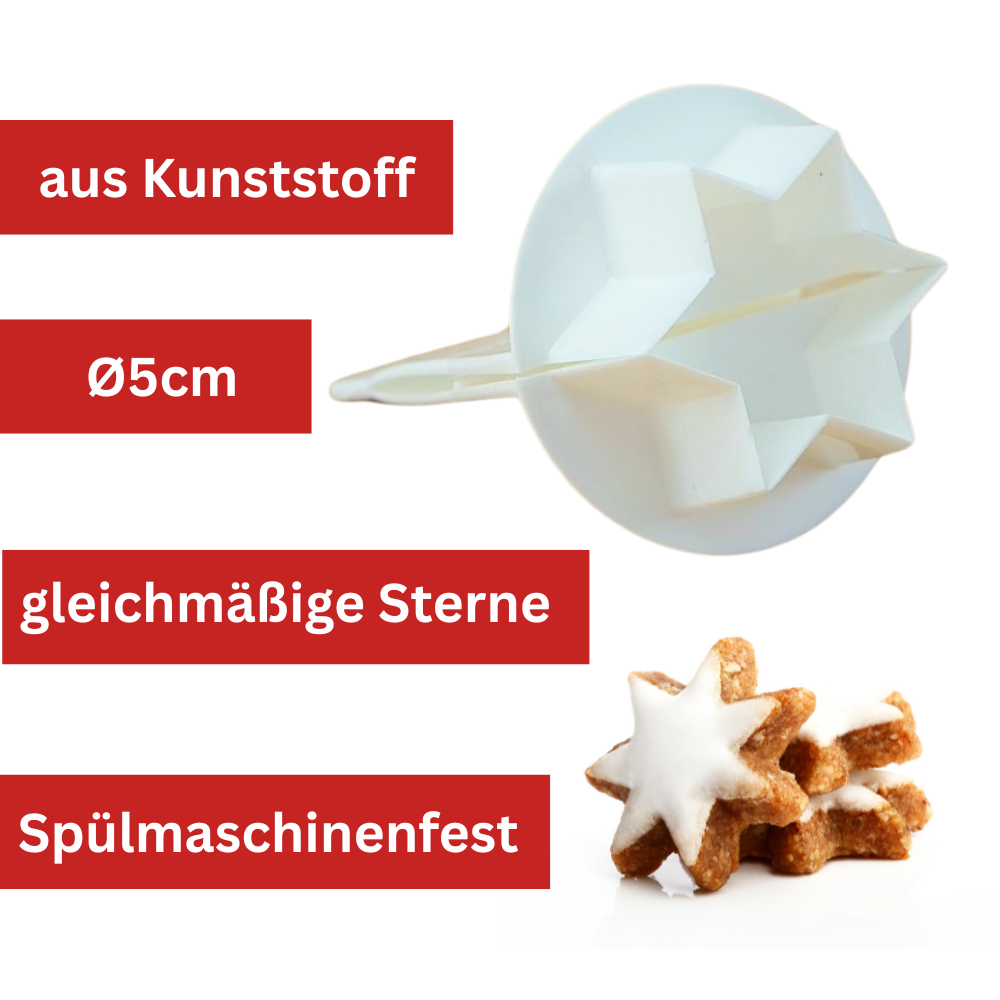 Zimtsternausstecher aus Kunststoff Ø 5cm