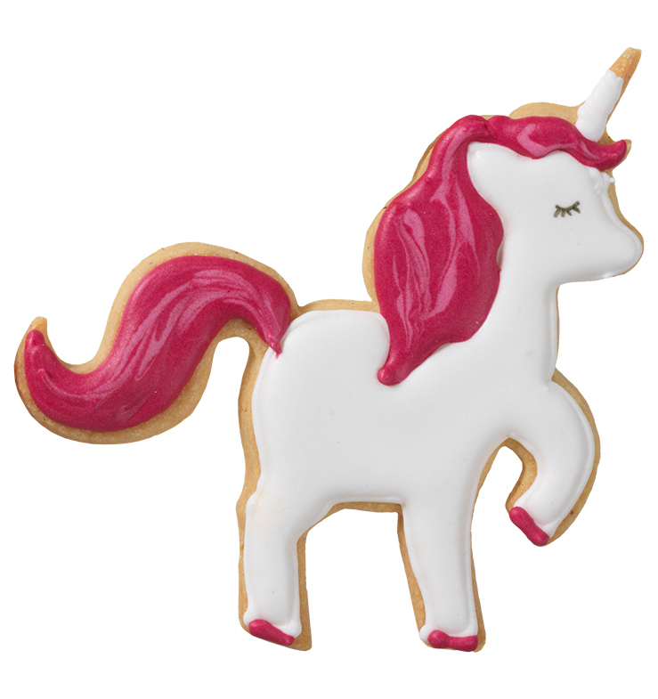 Ausstecher Einhorn mit Innenprägung 10cm Edelstahl
