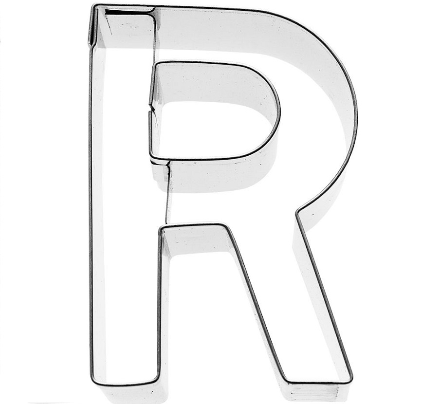 Ausstecher Buchstabe R 6cm Edelstahl