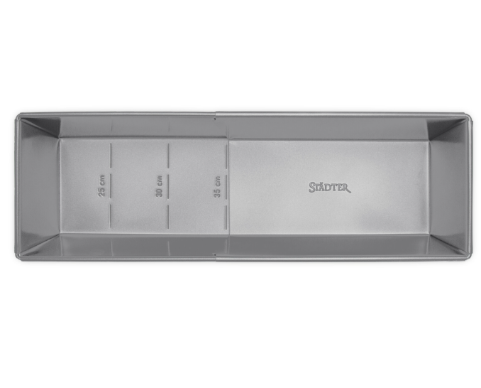 Kastenform ausziehbar Metall 20-35x10,5 cm Inhalt 2.100 ml