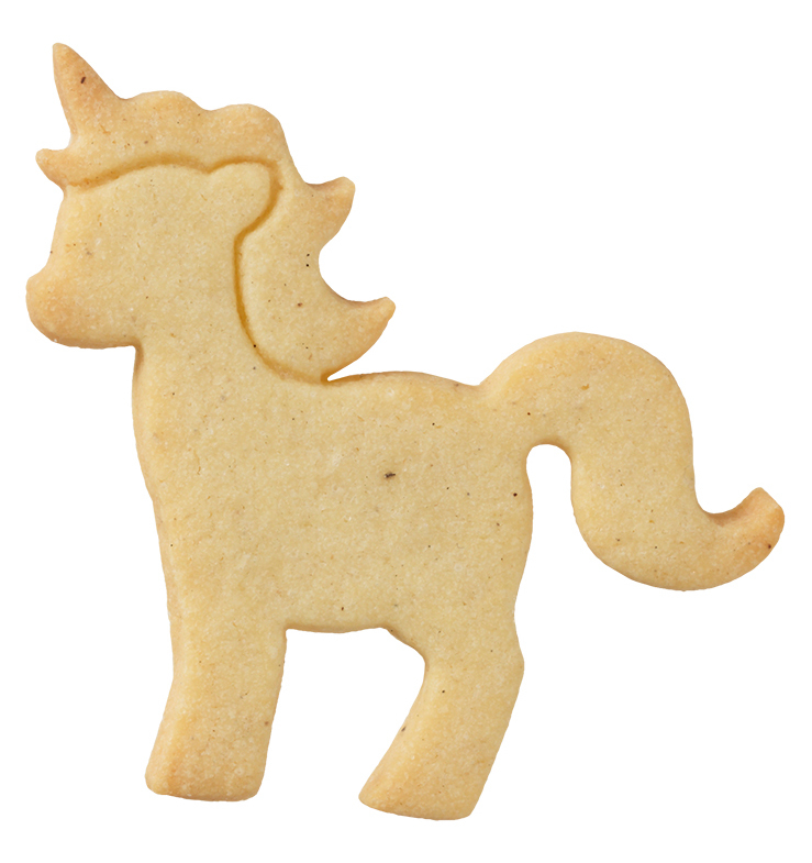 Ausstecher Einhorn mit Innenprägung 8,5 cm Edelstahl