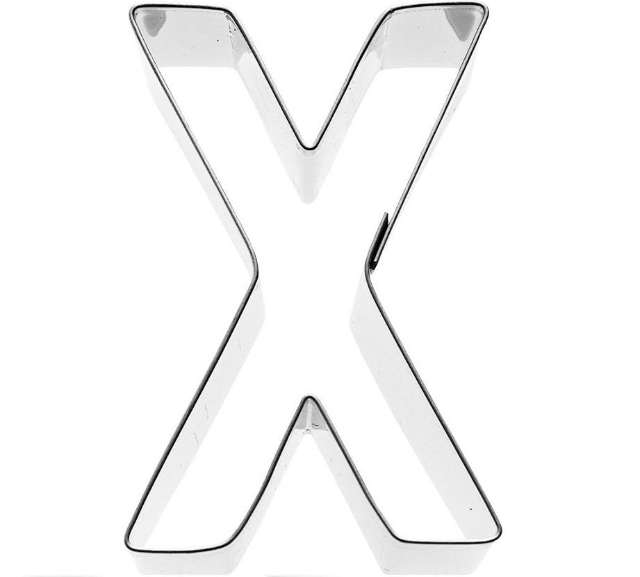 Ausstecher Buchstabe X 6cm Edelstahl