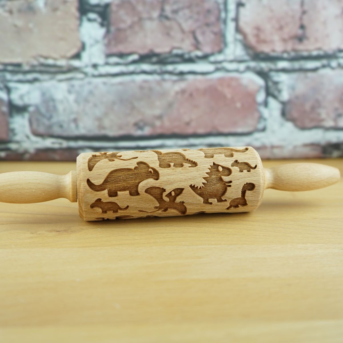 Teigrolle mit Prägemuster - Dinos