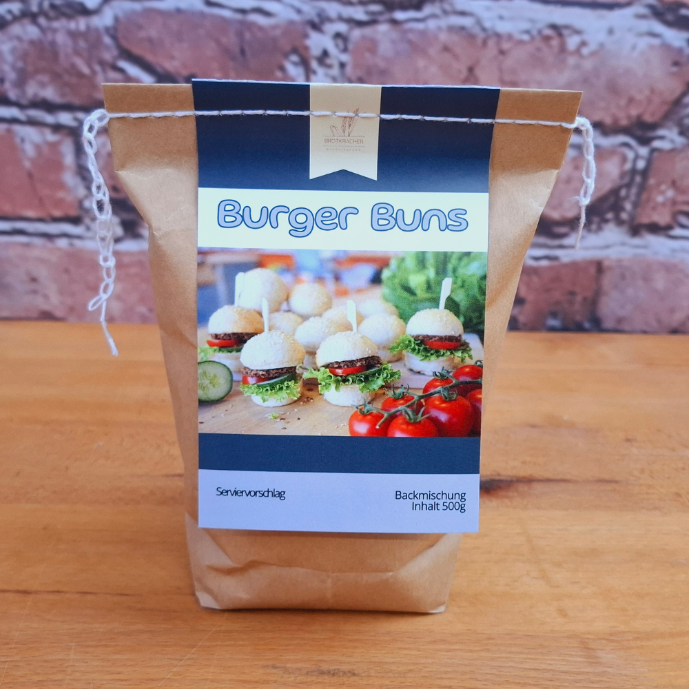 Backmischung für lecker, luftige Burger Buns – 500g 