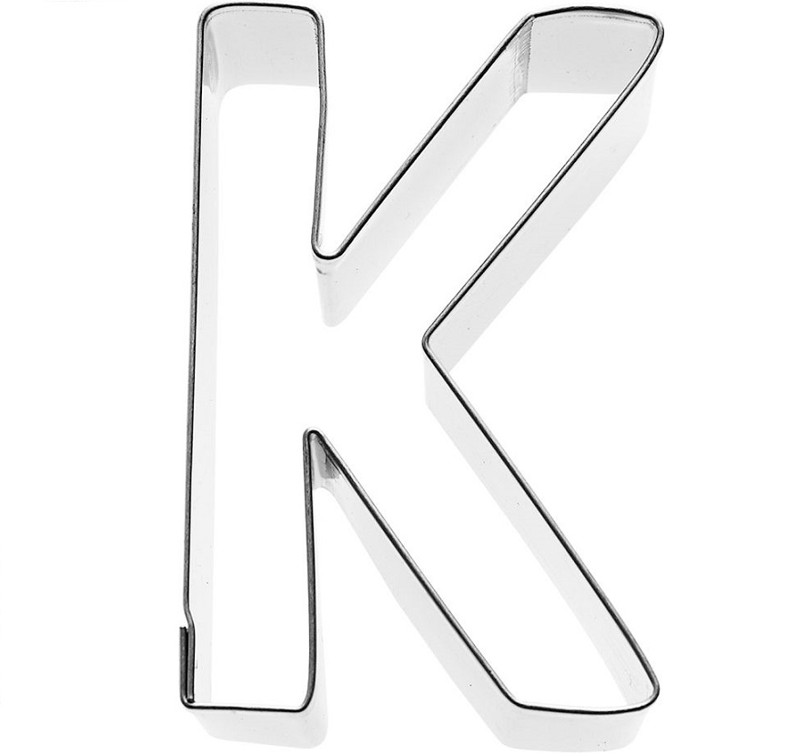 Ausstecher Buchstabe K 6cm Edelstahl