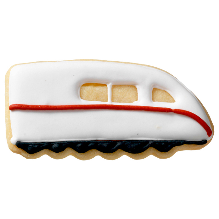 Ausstecher Schnellzug Lok mit Innenprägung 7,5cm Edelstahl