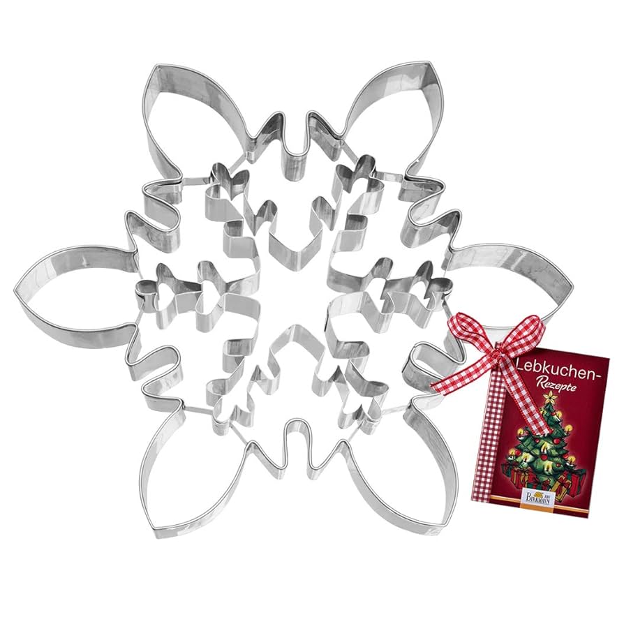 Ausstecher XXL Eiskristall mit Innenprägung Edelstahl 20 cm