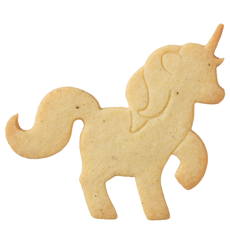 Ausstecher Einhorn mit Innenprägung 10cm Edelstahl