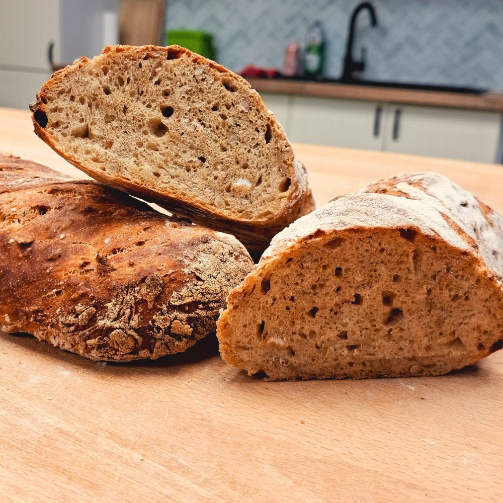 Emmer-Dinkel Wurzelbrot - mit Sonnenblumenkernen