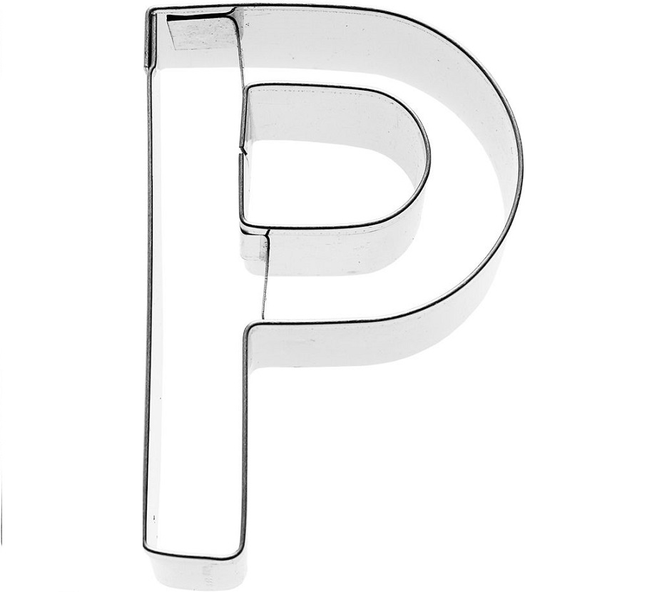 Ausstecher Buchstabe P 6cm Edelstahl