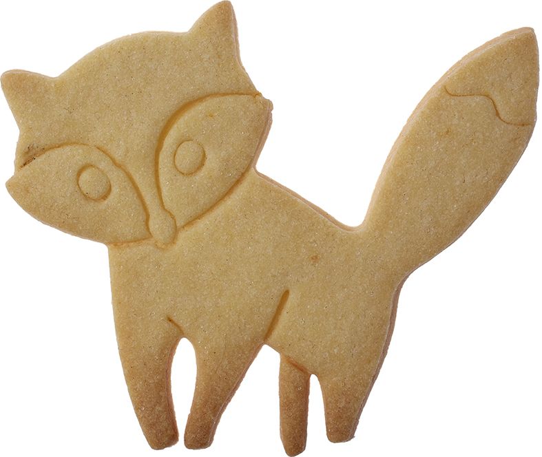 Ausstecher Fuchs Fiete mit Innenprägung 12cm Edelstahl