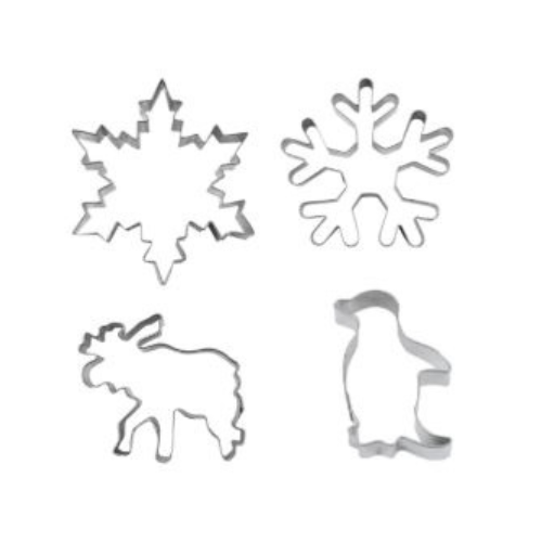 Ausstecher Set 4-teilig Engel Kristalle Pinguin