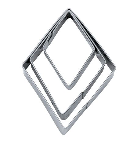 Terassen-Ausstecher Raute glatt Set 3-tlg. Ø 3/5/7cm