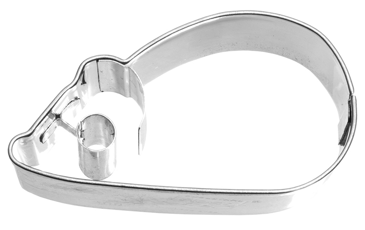 Ausstecher Mäuschen mit Innenprägung 6 cm Edelstahl