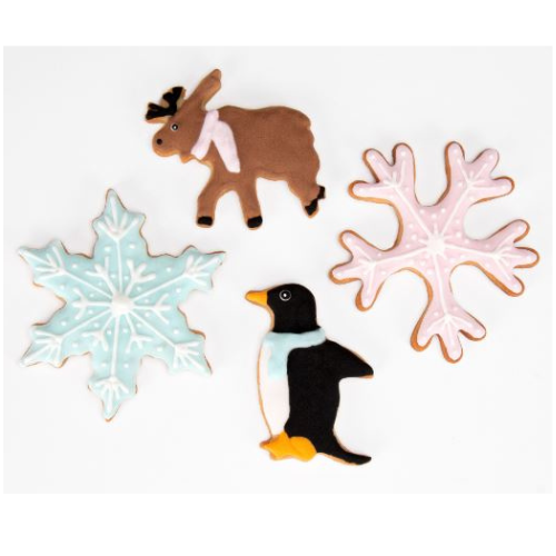 Ausstecher Set 4-teilig Engel Kristalle Pinguin