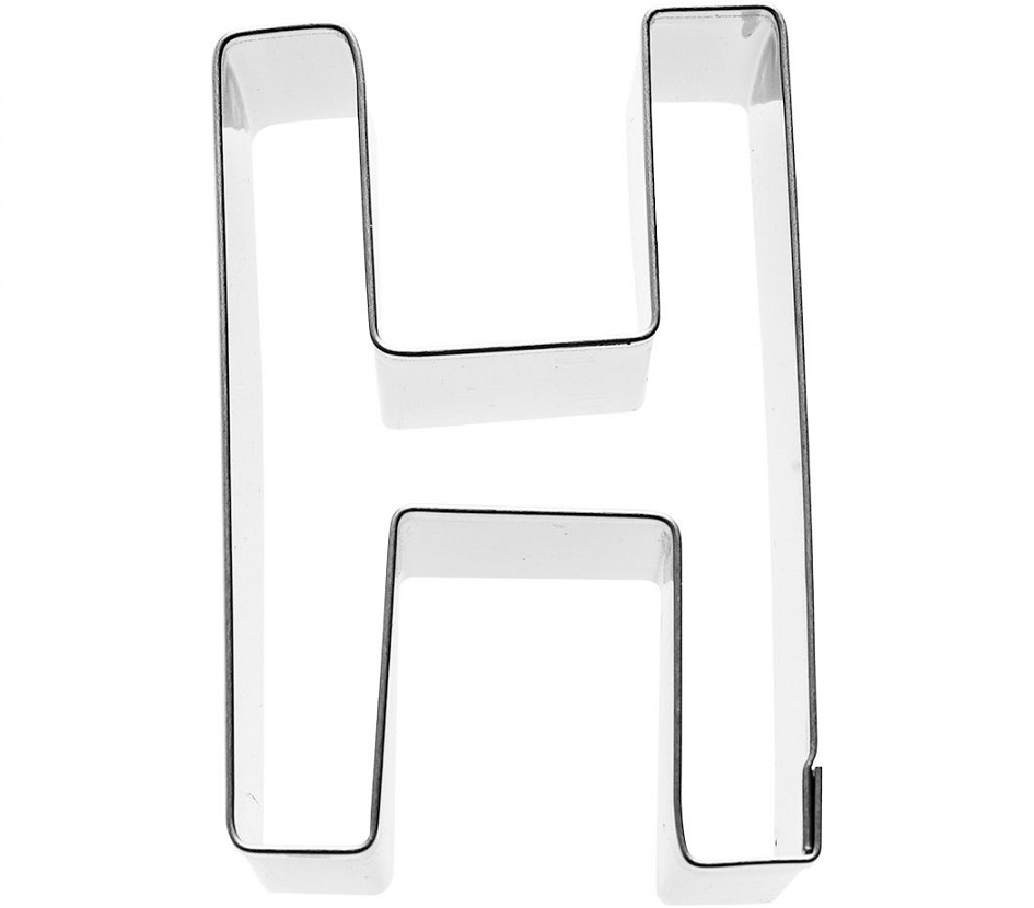 Ausstecher Buchstabe H 6 cm Edelstahl