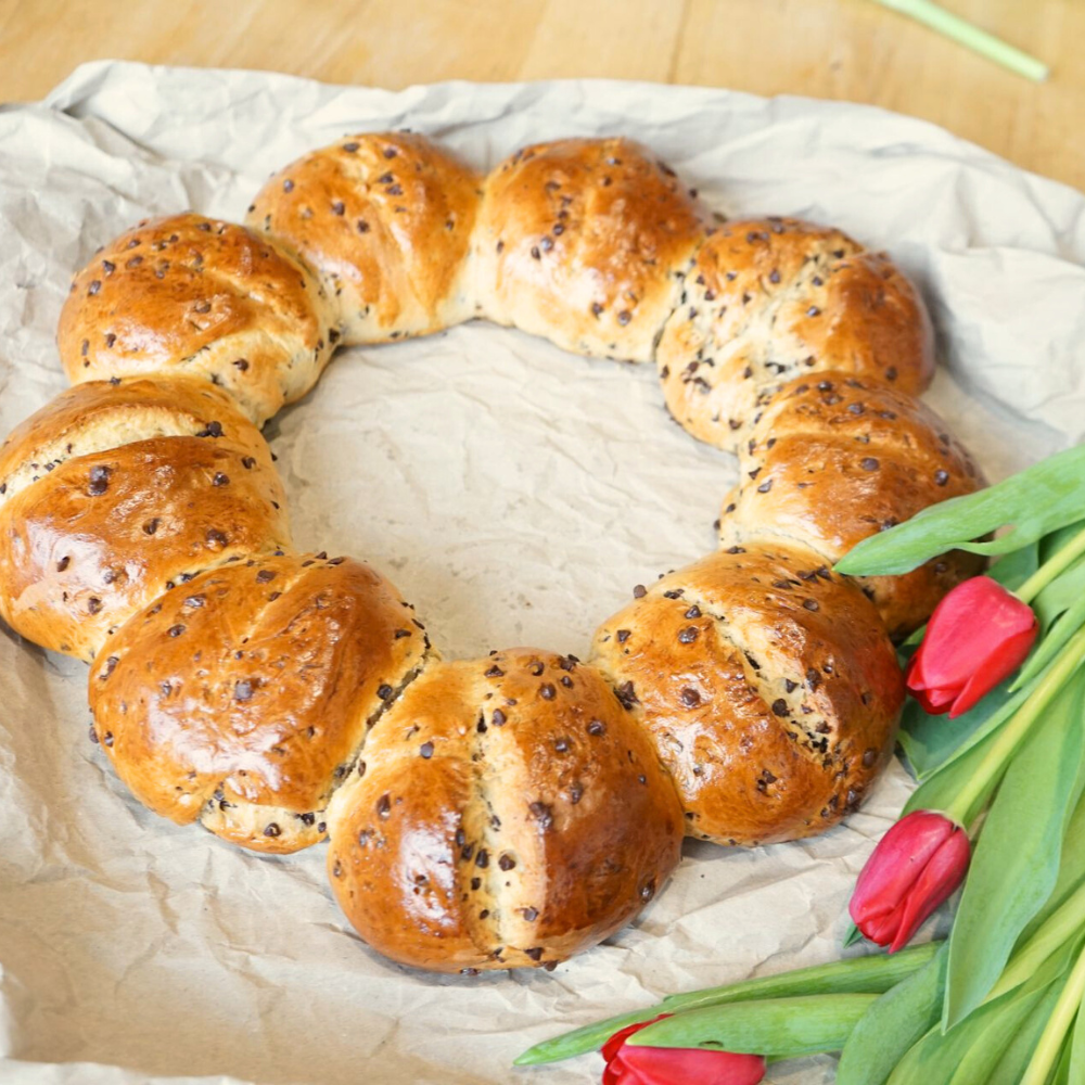 Dinkel-Schokoblume - nicht nur lecker zum Frühstück