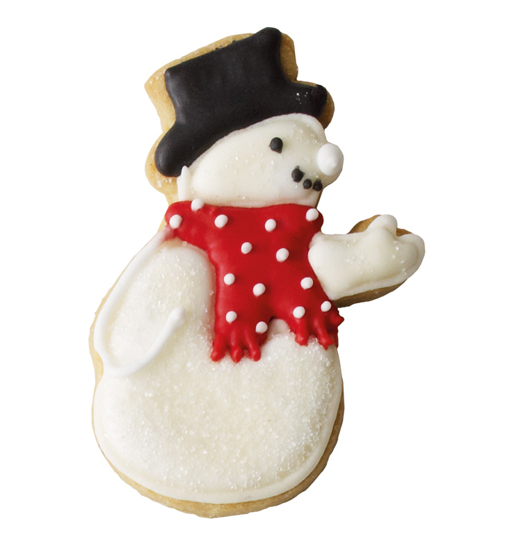 Ausstecher Schneemann mit Innenprägung 8cm Edelstahl