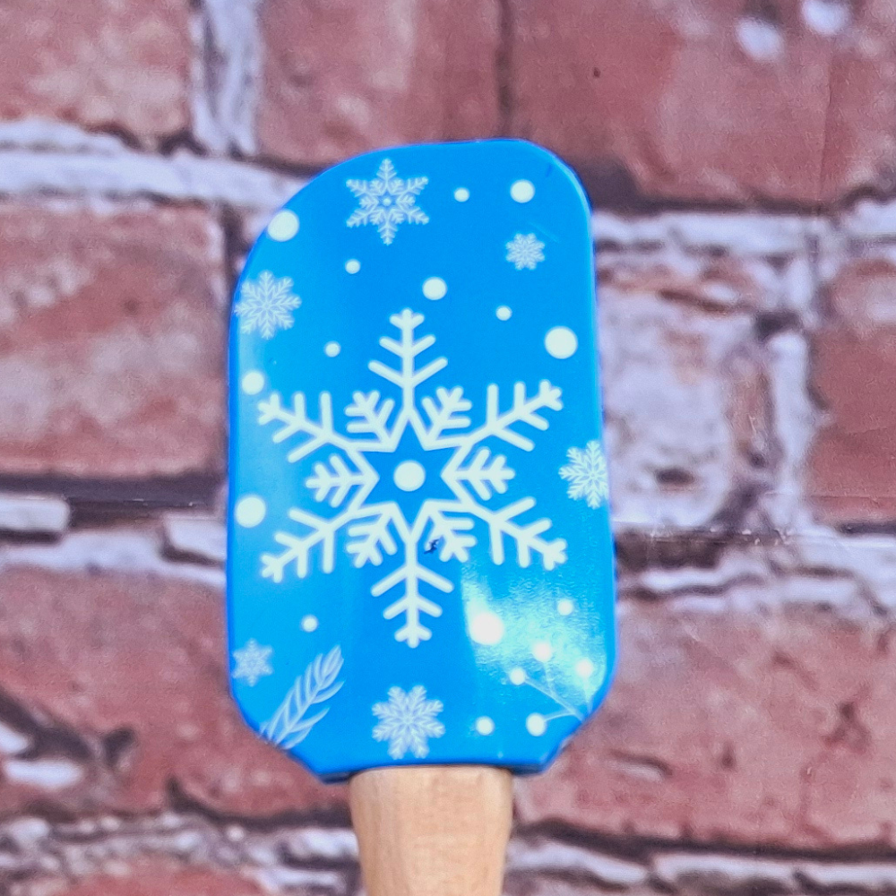 Teigschaber Schneeflocke - Holzgriff mit Silikonblatt