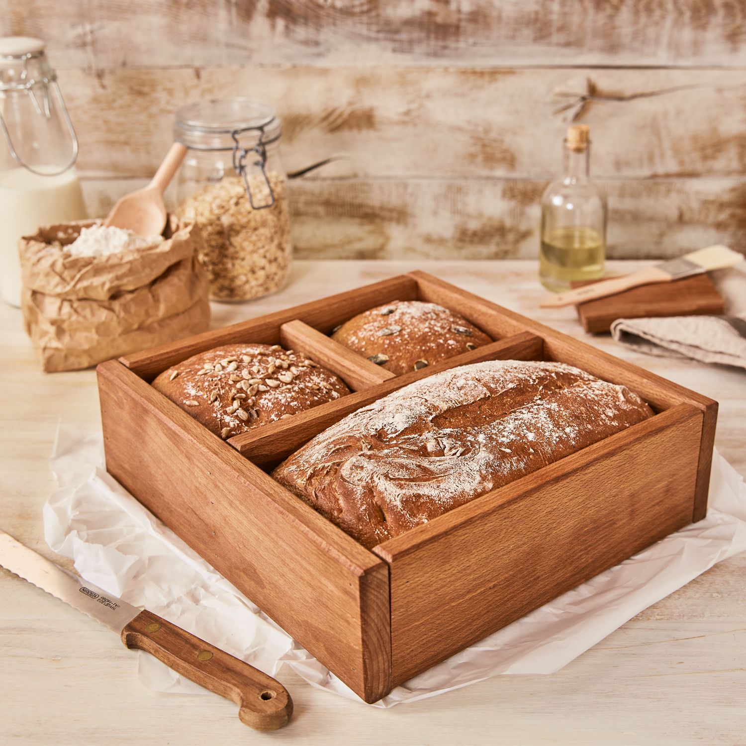 Holzbackrahmen für Brot - natürlich Brot backen! 