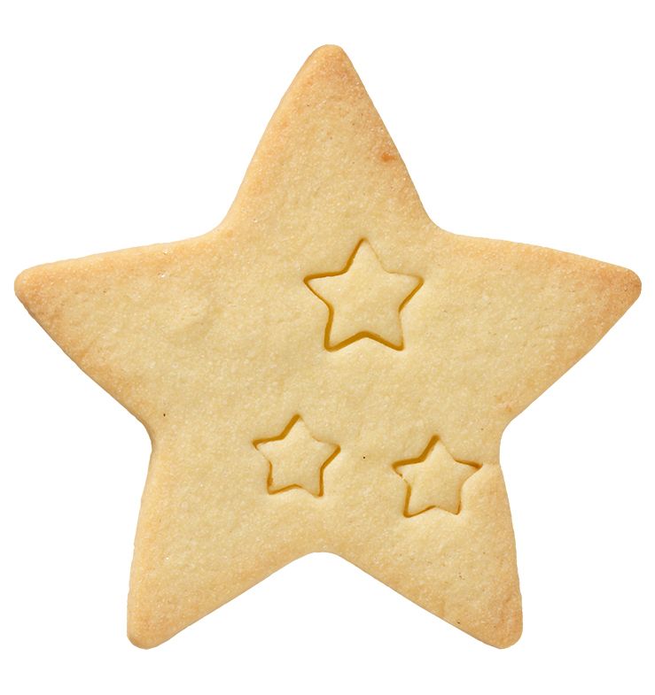 Ausstecher Weihnachtsstern 10,5 cm mit Innenprägung Edelstahl