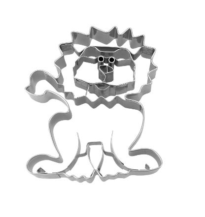 Ausstechform Löwe mit Innenprägung Edelstahl 8cm