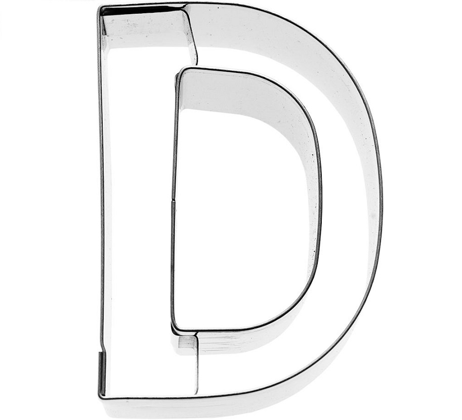 Ausstecher Buchstabe D 6cm Edelstahl