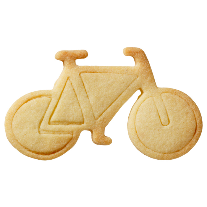 Ausstecher Fahrrad mit Innenprägung 11cm Edelstahl