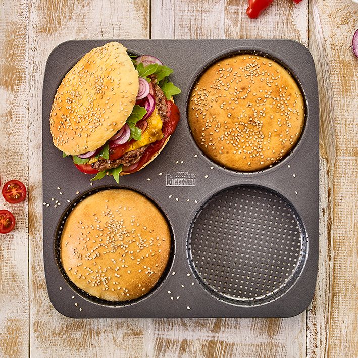 Backform für 4 XXL Burgerbrötchen