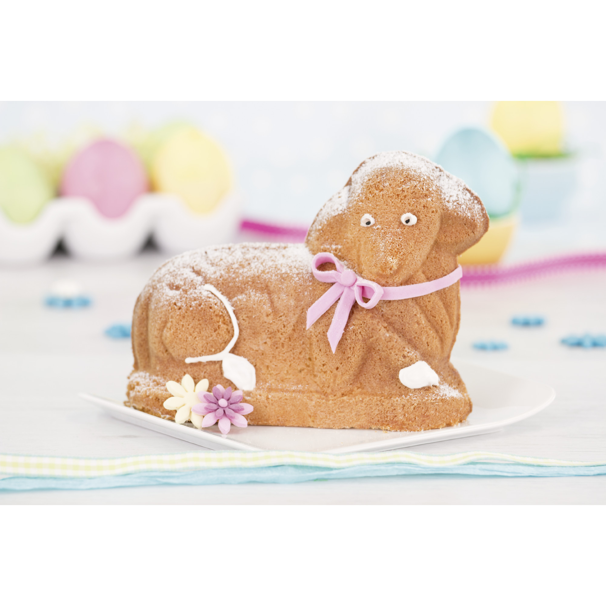 3D-Backform Osterlamm - 2-teilig 13cm hoch