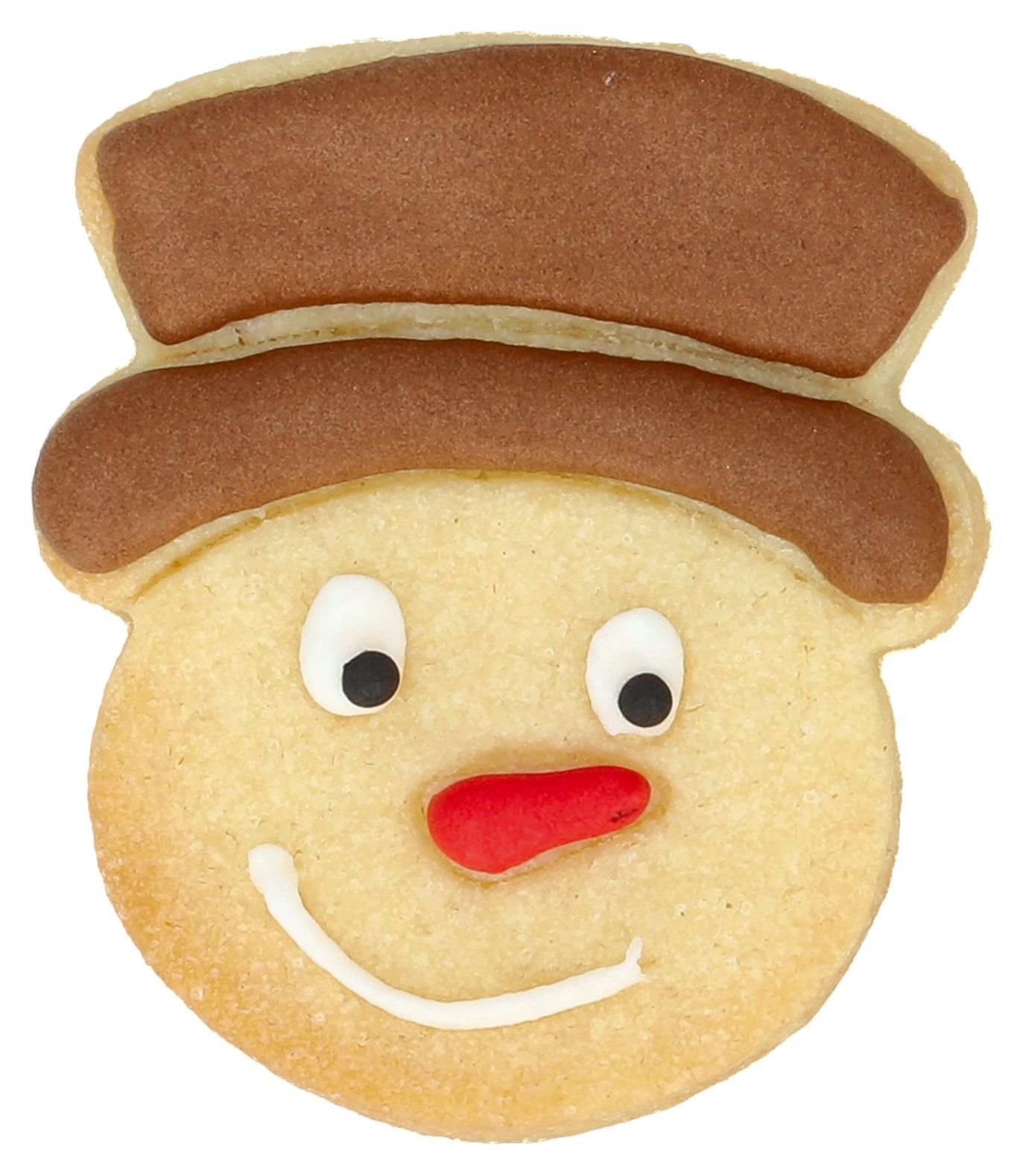 Ausstecher Schneemann Kopf 6cm  mit Innennprägung