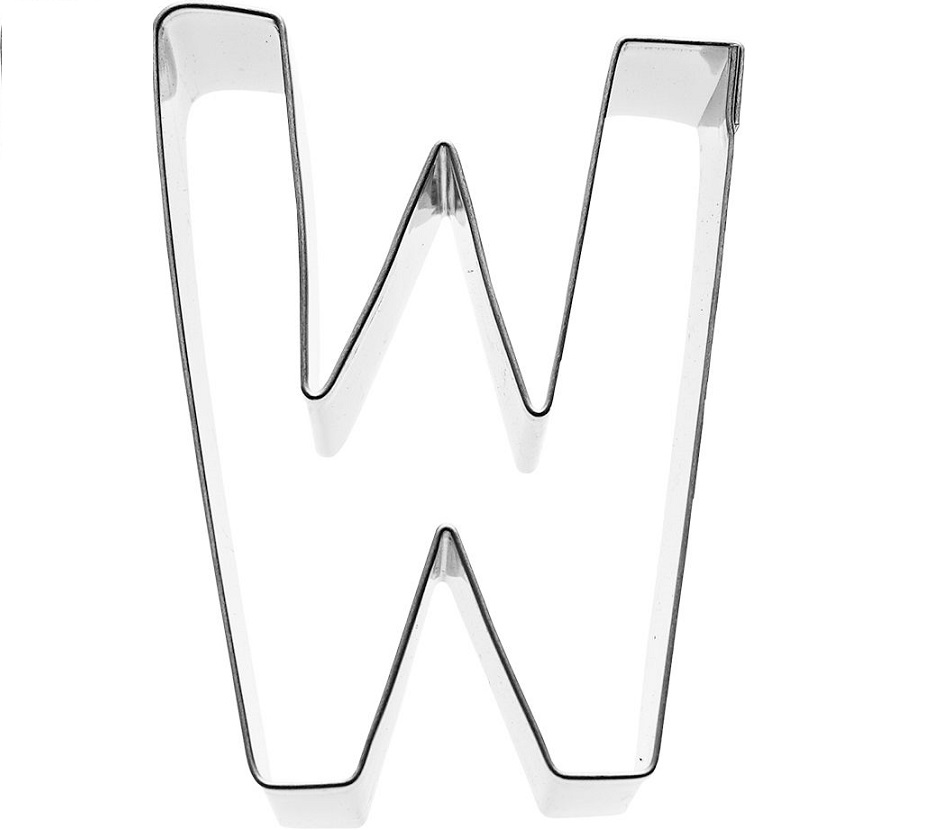 Ausstecher Buchstabe W 6cm Edelstahl