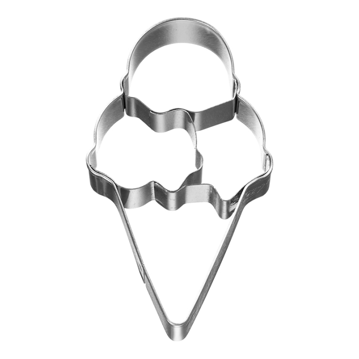 Ausstecher Eishörnchen mit 3 Kugeln 8 cm 