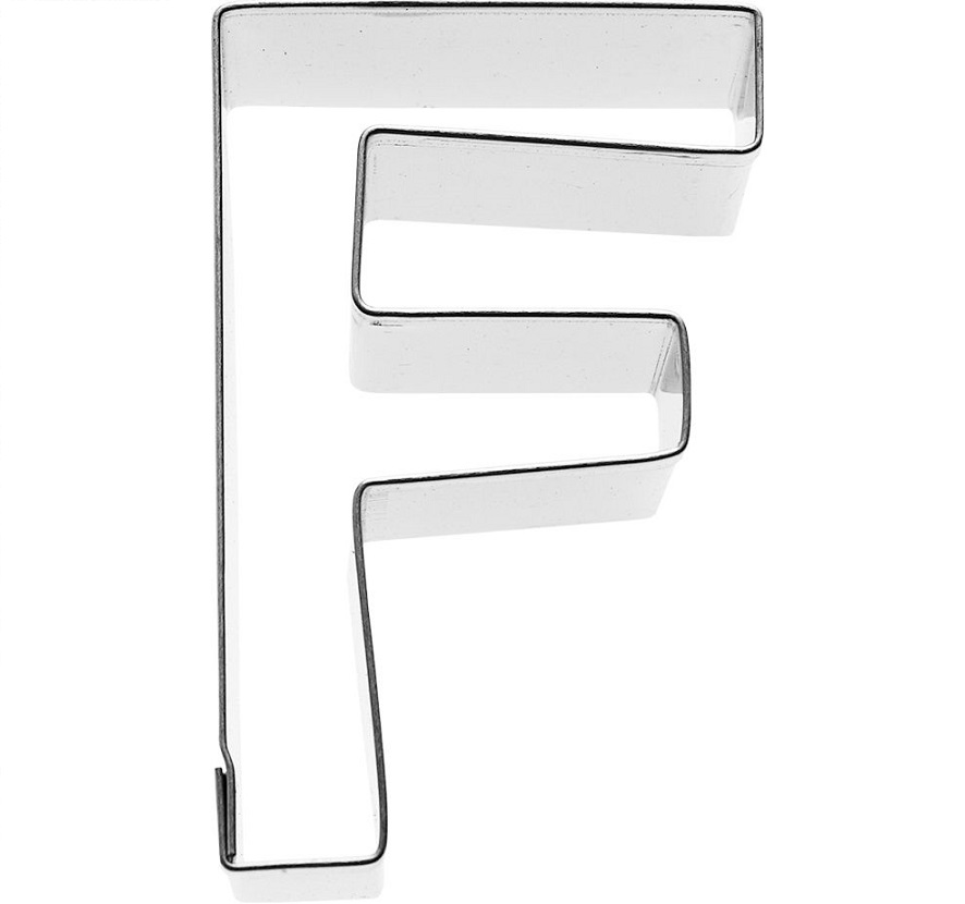 Ausstecher Buchstabe F 6cm Edelstahl